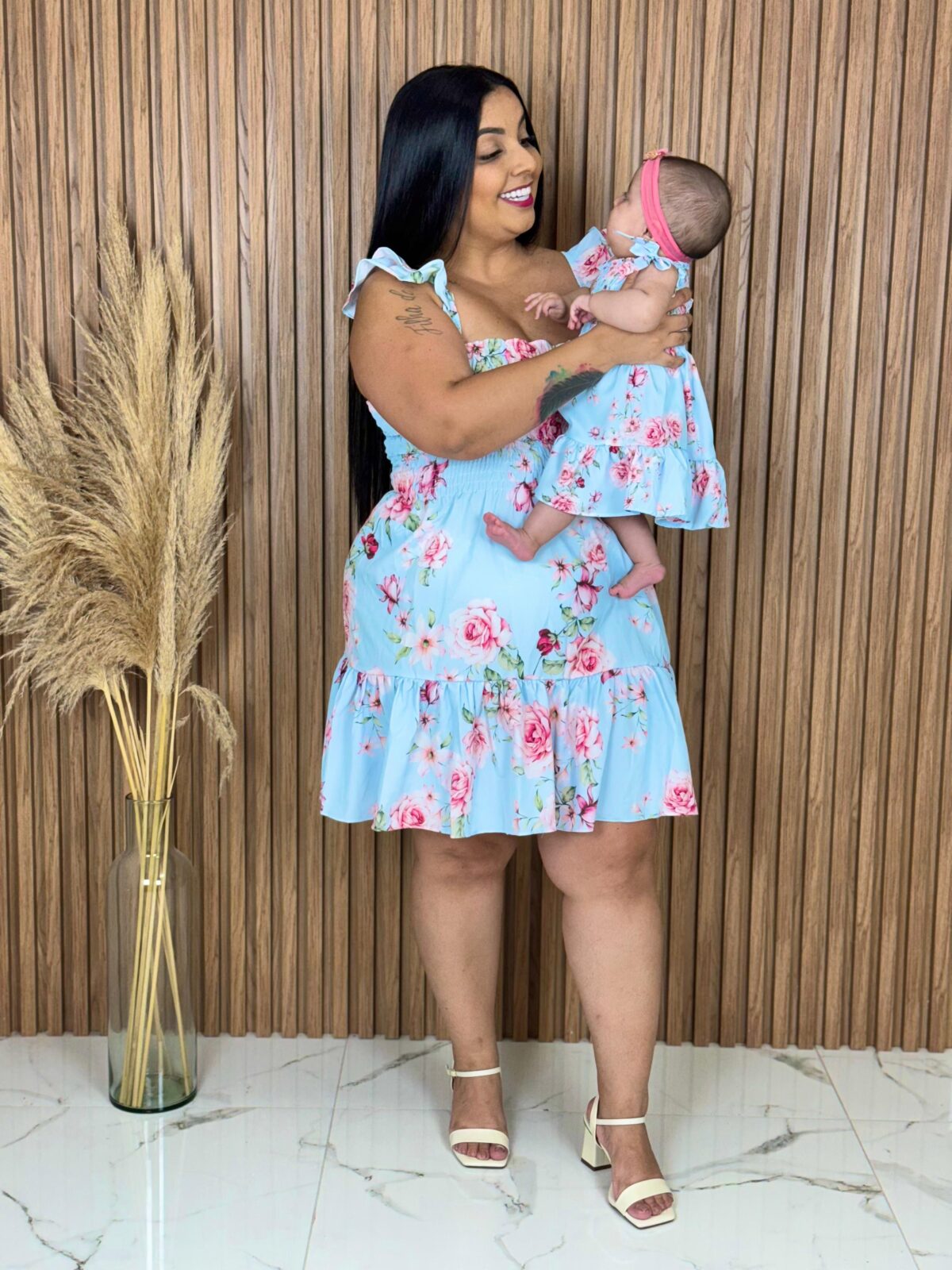 Vestido Filha Azul Bebe - Imagem 2