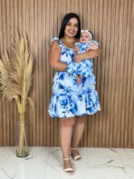 Vestido Filha Branco e Azul - Imagem 2