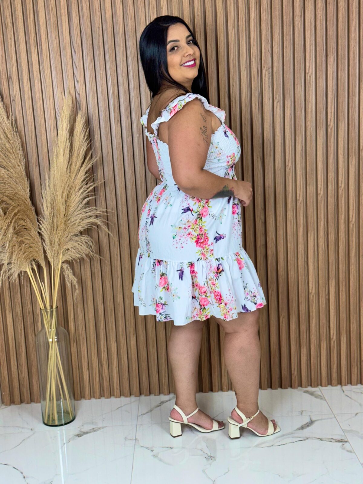 Vestido Curto / Branco  Beija Flor - Imagem 2