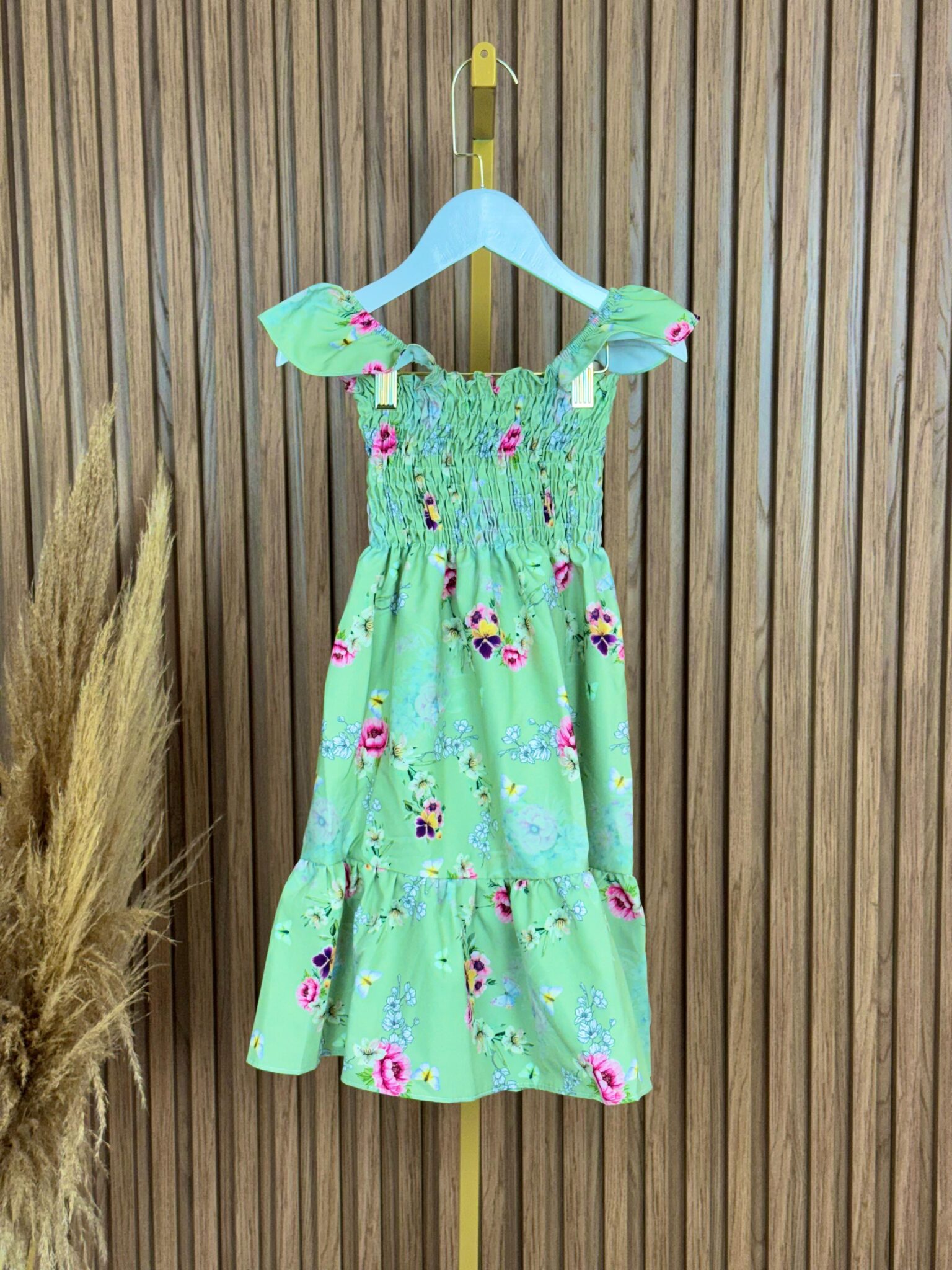 WhatsApp Image 2025-06-05 at 11.52.34 Vestido Filha Verde com Rosas - Imagem 1
