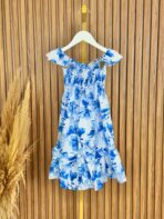 Vestido Filha Branco e Azul
