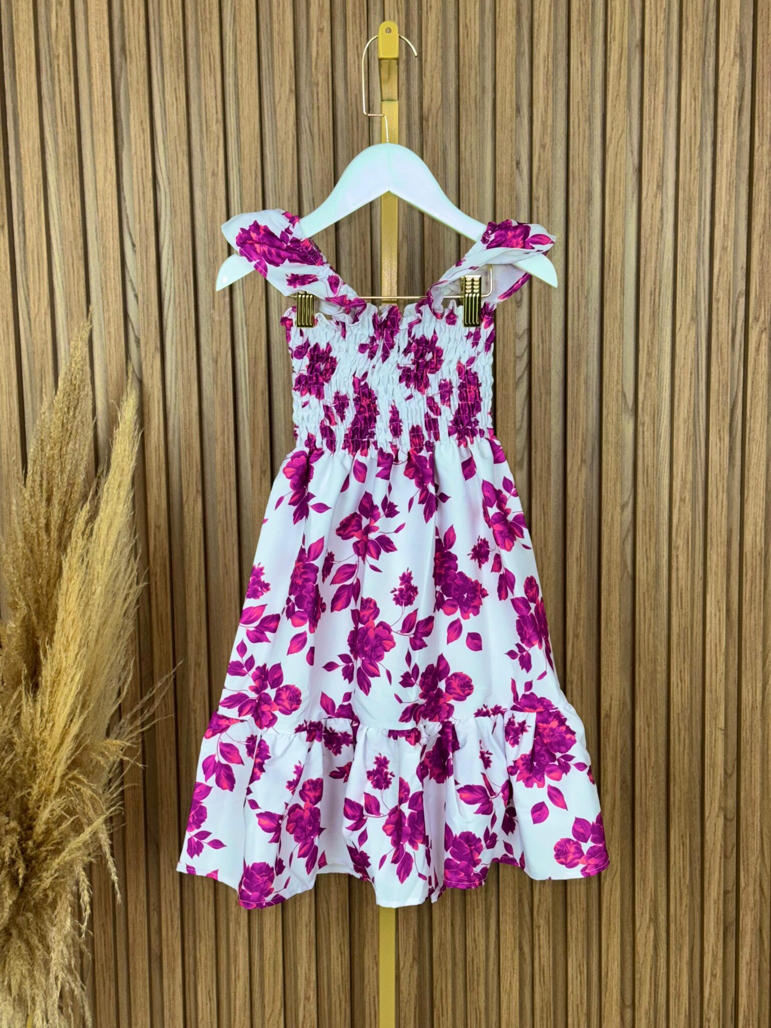 WhatsApp Image 2025-06-05 at 11.52.36 Vestido Filha Branco e Roxo - Imagem 1