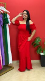 Vestido Longo Ciganinha / Vermelho