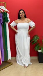 Vestido Longo Ciganinha / Branco