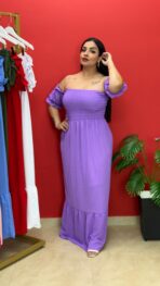 Vestido Longo Ciganinha / Lilas