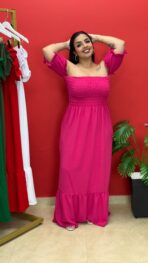 Vestido Longo Ciganinha / Rosa