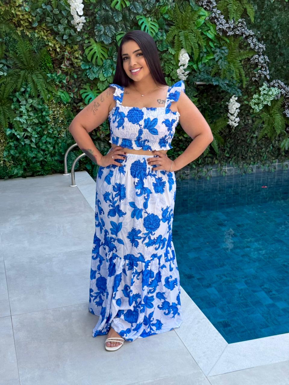 WhatsApp Image 2025-11-11 at 16.39.14 Conjunto Estampado / Branco com Azul - Imagem 1