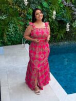 Conjunto Estampado / Pink Com Verde
