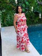 Conjunto Estampado / Branco com Vermelho - Imagem 2