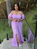 Vestido Longo Ciganinha / Rosa Xadrez