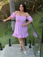 Vestido Ciganinha Curto / Rosa Xadrez