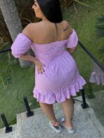 Vestido Ciganinha Curto / Rosa Xadrez - Imagem 2