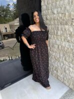 Vestido Longo Ciganinha / Preto Cereja