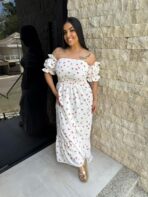 Vestido Longo Ciganinha / Branco Cereja - Imagem 2