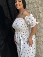 Vestido Longo Ciganinha / Branco Cereja - Imagem 3