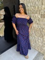 Vestido Longo Ciganinha / Azul Cereja - Imagem 3
