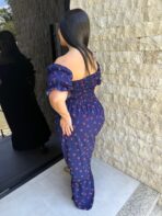 Vestido Longo Ciganinha / Azul Cereja - Imagem 2
