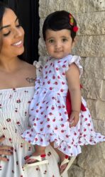 Vestido Mãe e Filha Curto / Branco Cereja - Imagem 4