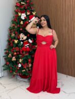 Vestido Longo Festa / Vermelho - Imagem 3