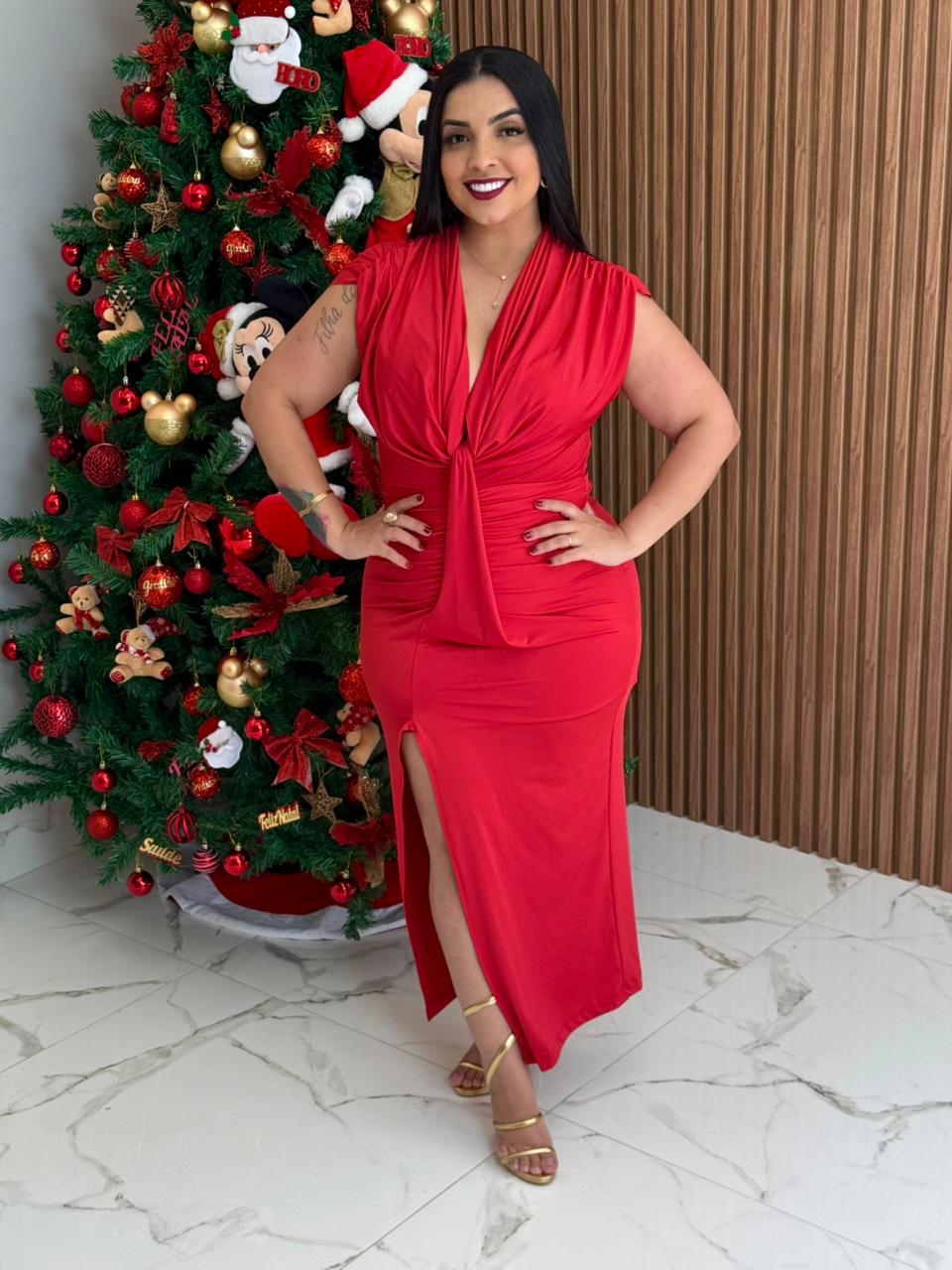 WhatsApp Image 2025-11-26 at 15.44.01 Vestido Puro Glamour / Vermelho - Imagem 1