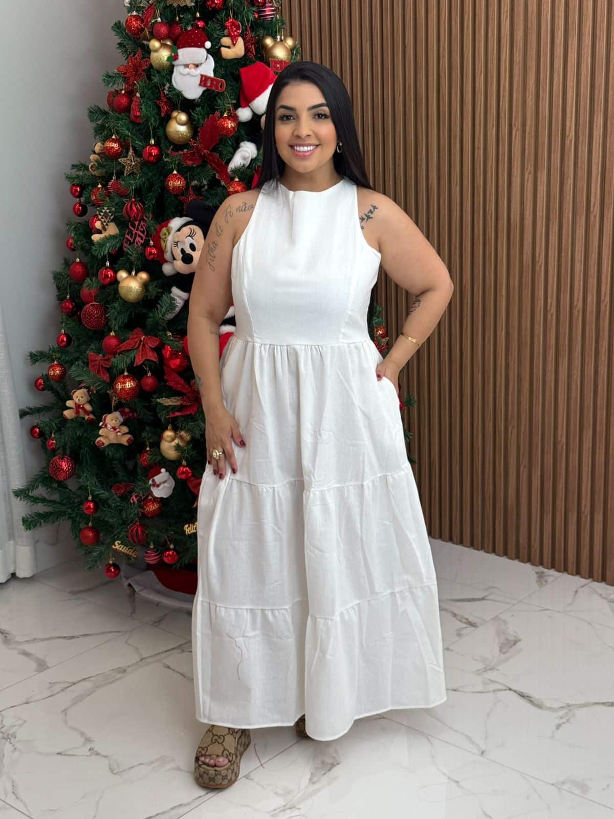WhatsApp Image 2025-11-27 at 20.04.29 Vestido Midi Alfaiataria / Branco - Imagem 1