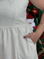 Vestido Midi Alfaiataria / Nude - Imagem 4