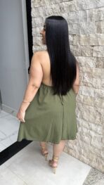 Vestido Plus Costa Nua / Verde Militar - Imagem 2