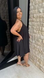 Vestido Plus Costa Nua / Preto - Imagem 2