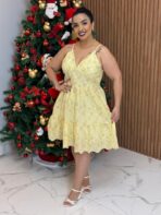 Vestido Bordado / Amarelo
