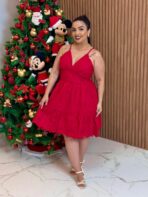 Vestido Bordado / Vermelho