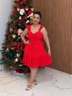 Vestido Plus Size Elegante / Vermelho