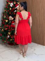 Vestido Plus Size Elegante / Vermelho - Imagem 2