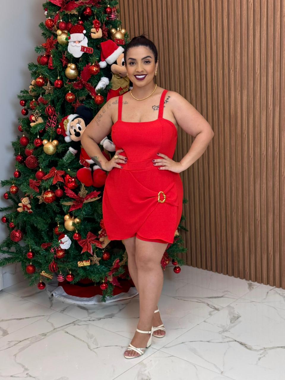 WhatsApp Image 2025-12-03 at 10.03.04 Macaquinho Plus Size / Vermelho - Imagem 1