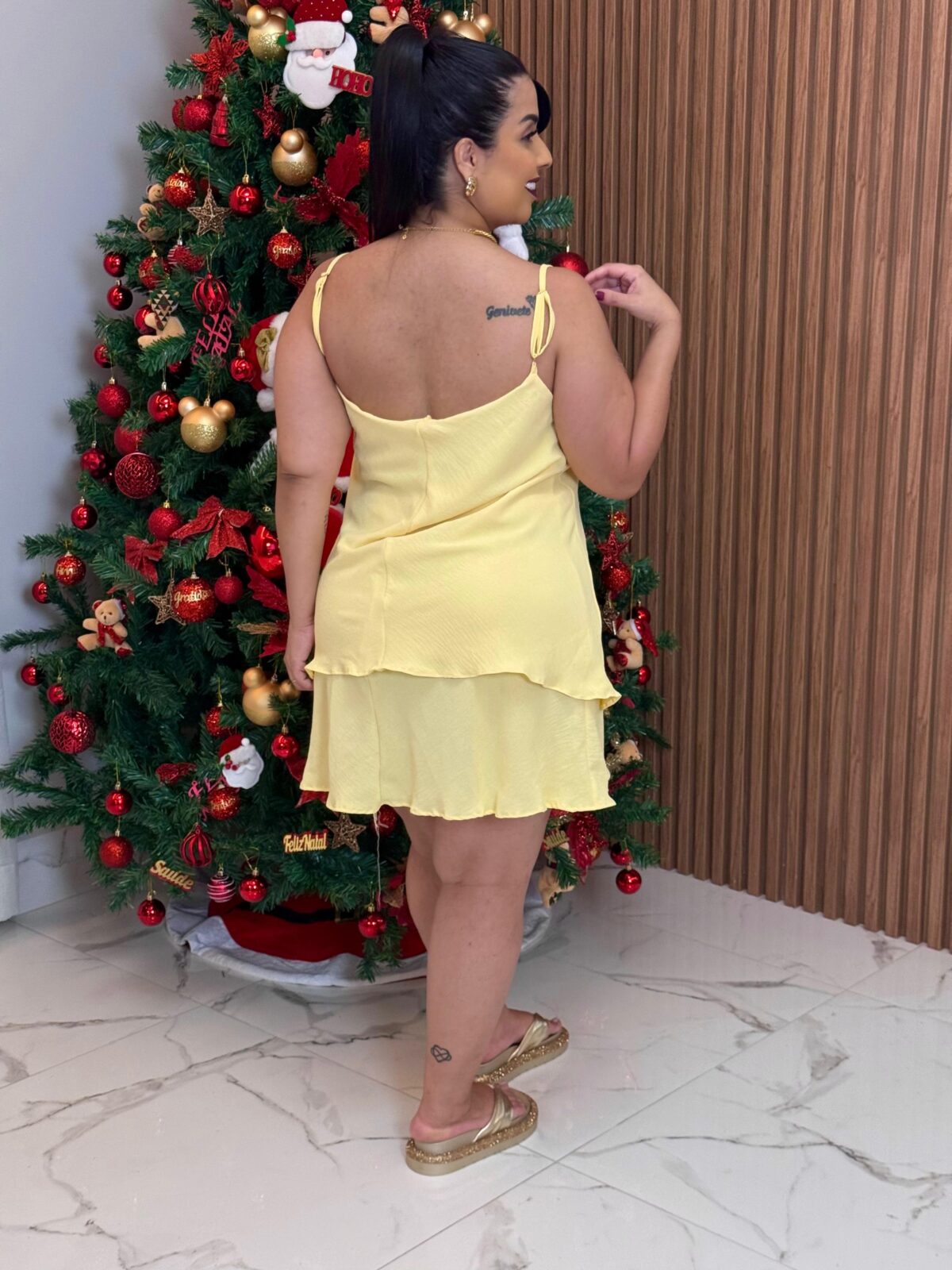 Vestido Babadinho / Amarelo - Imagem 2