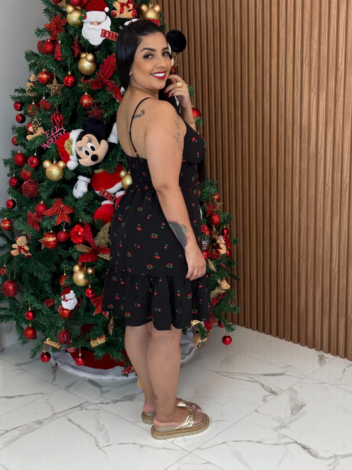 Vestido Curto Cereja - Imagem 3
