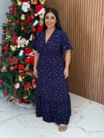 Vestido Longo Cereja Casual
