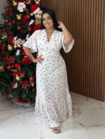 Vestido Longo Cereja Casual - Imagem 4