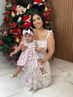 Vestido Mãe e Filha Longo / Branco Cereja - Imagem 4