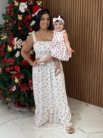 Vestido Mãe e Filha Longo / Branco Cereja - Imagem 3