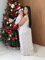 Vestido Mãe e Filha Longo / Branco Cereja - Imagem 2
